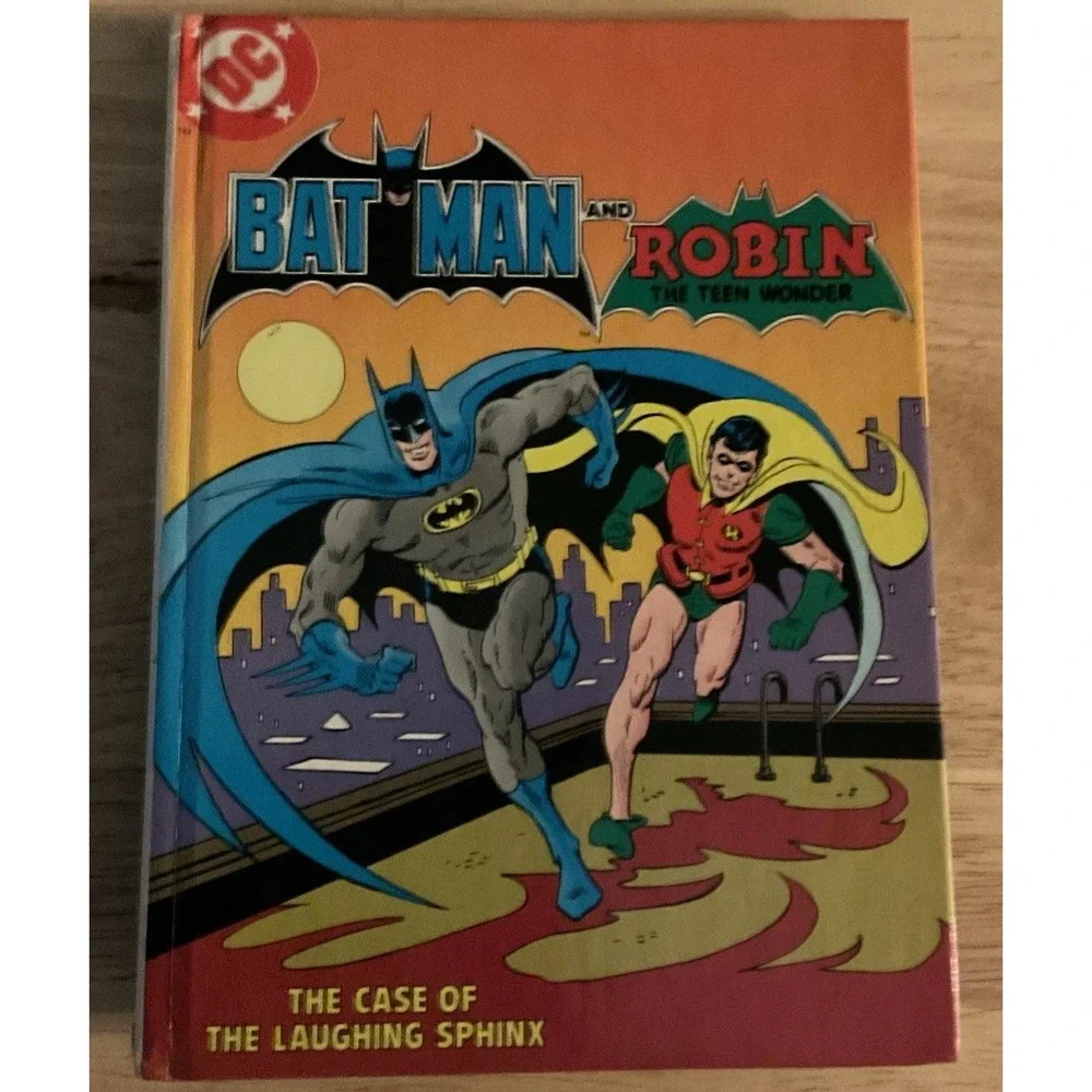 Batman & Robin. Case‎ of the Laughing Sphinx. DC hardback book with cassette tap